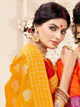 Mustard Banarasi Art Silk Woven Saree